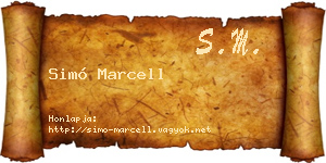Simó Marcell névjegykártya