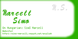 marcell simo business card