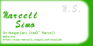 marcell simo business card